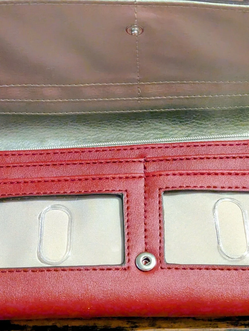 Nine West Red Fold-Over Wallet with Logo Detail